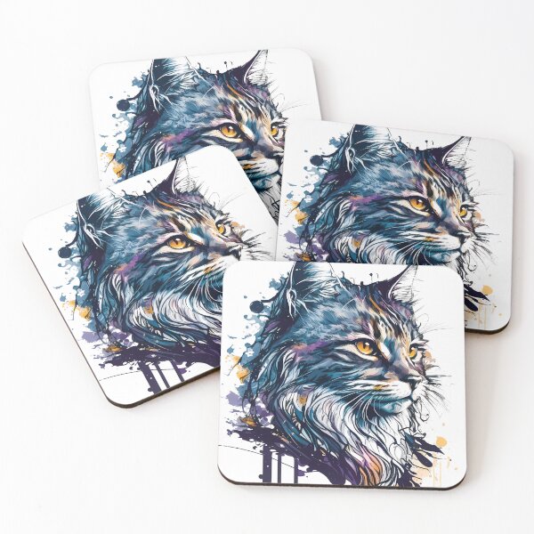 Item preview, Maine Coon Gentle and Friendly Cat designed and sold by MVDigitalArt.