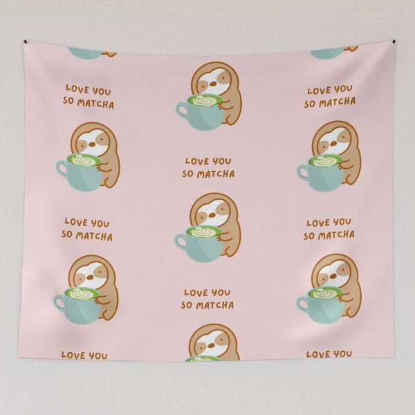 Item preview, Love You So Much Matcha Sloth designed and sold by theslothinme.