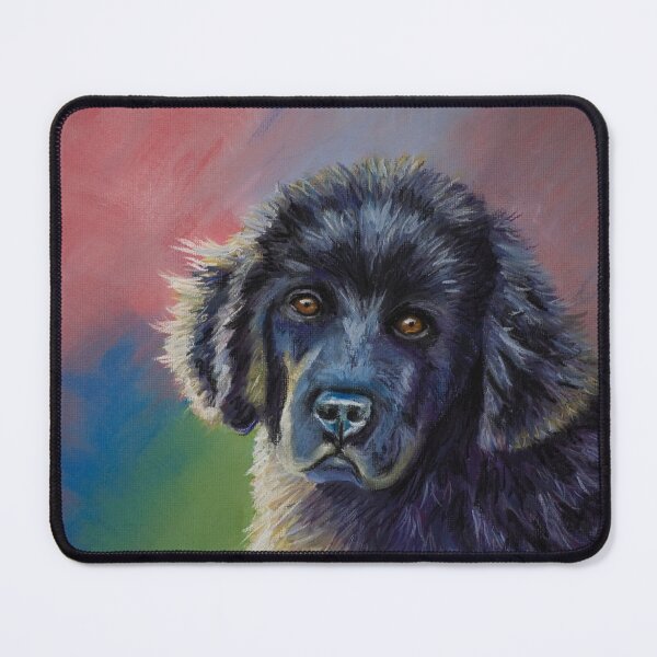 Item preview, Rainbows & Sunshine Newfoundland Puppy Pastel Painting designed and sold by Michelle Wrighton.
