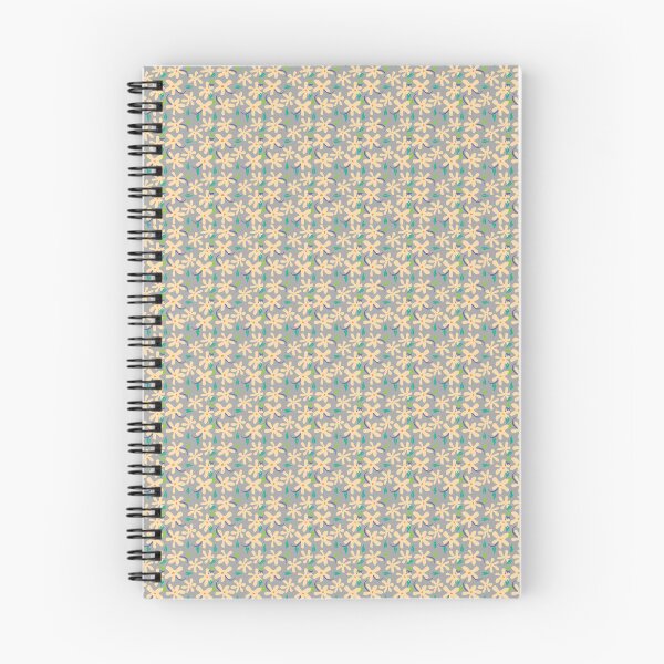 Item preview, vintage flower motive patterns in greyish blue designed and sold by Marysophie2016.
