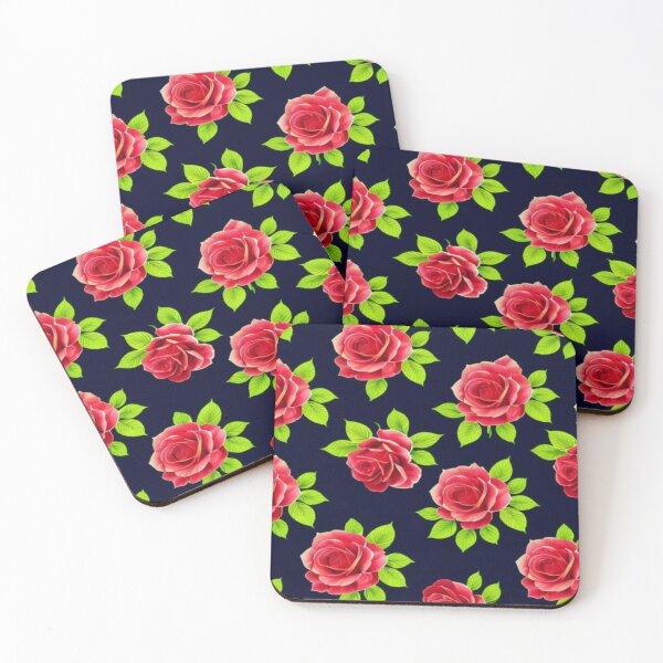 Item preview, Red roses in repeat pattern designed and sold by Artcolage87.