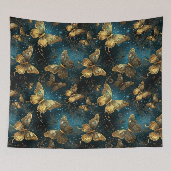 Item preview, Golden Butterflies Pattern designed and sold by surfsprite.