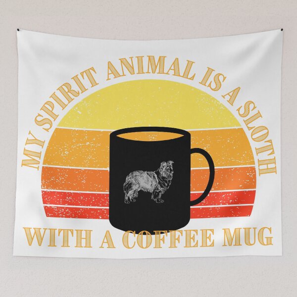 Item preview, My spirit animal is a sloth with a coffee mug designed and sold by Pabjojot.