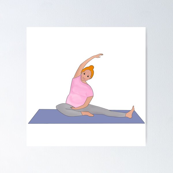 DIGITAL Prenatal Yoga Poster/ Yoga/ Doula/ Midwife/ Birth/ Yoga Teacher/  Yogi Mama
