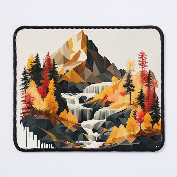 Artikelvorschau, Geometrischer Bergwaldwasserfall entworfen und verkauft von TheArtMage.