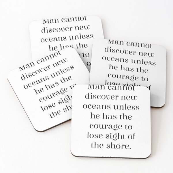 Item preview, Man cannot discover new oceans - Andre Gide Quote - Literature - Typography Print designed and sold by Studio Grafiikka.