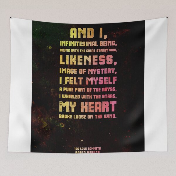 Item preview, Pablo Neruda, 100 Love Sonnets - 03 - Typographic Quote Poster designed and sold by Studio Grafiikka.