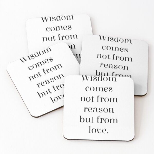 Item preview, Wisdom comes not from reason but from love - Andre Gide Quote - Literature - Typography Print designed and sold by Studio Grafiikka.