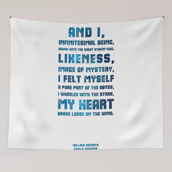 Item preview, Pablo Neruda, 100 Love Sonnets - 02 - Typographic Quote Poster designed and sold by Studio Grafiikka.