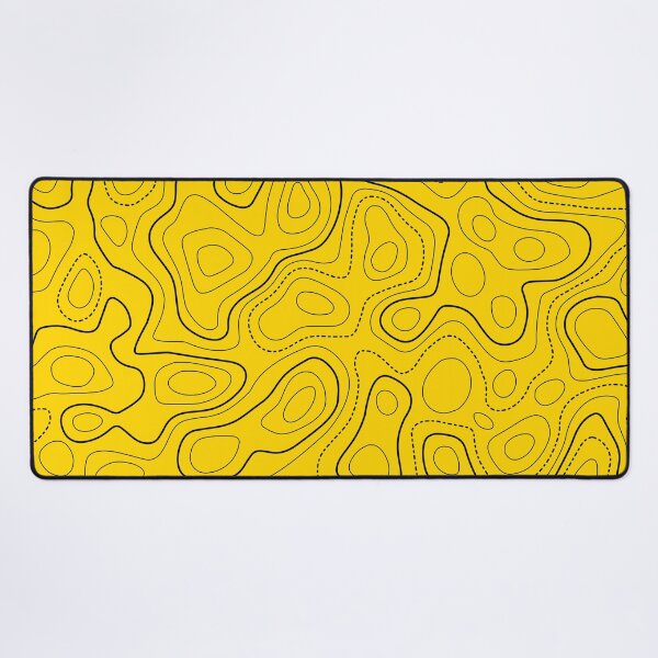 Item preview, Topography Pattern. Yellow and black color designed and sold by Aetherier.