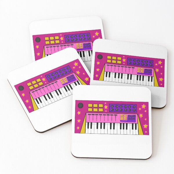 Item preview, Kawaii Cute Pink Synthesizer Music Instrument designed and sold by Eri-chanArt.