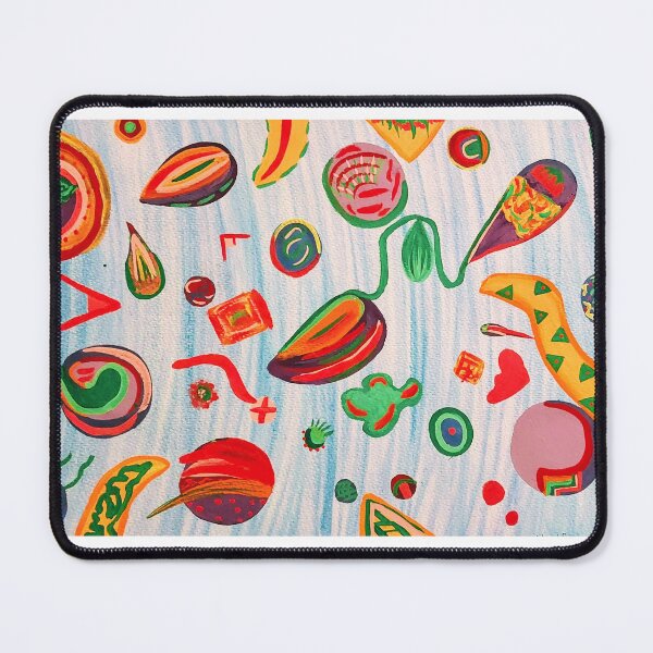 Item preview, "Alien garden, " abstract colourful original painting designed and sold by WeirdSaltShop.