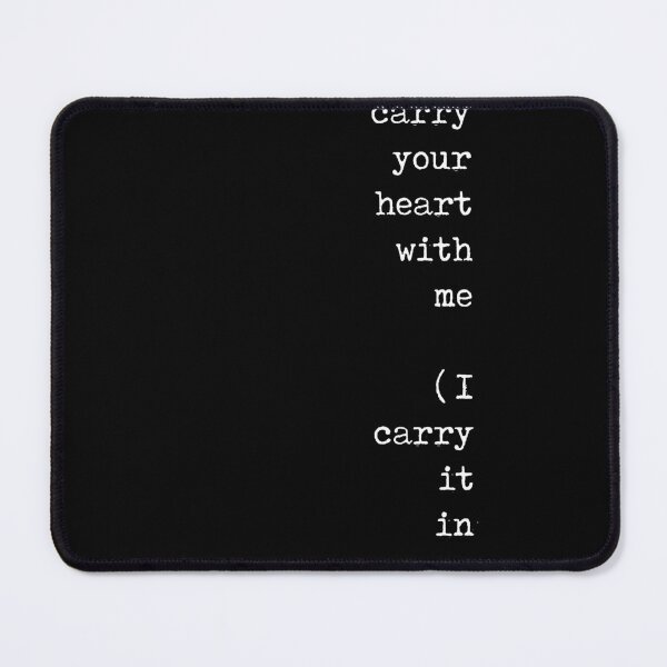 Item preview, I carry your heart with me - E E Cummings Poem - Minimal Literature Quote Print - Typewriter - Black designed and sold by Studio Grafiikka.