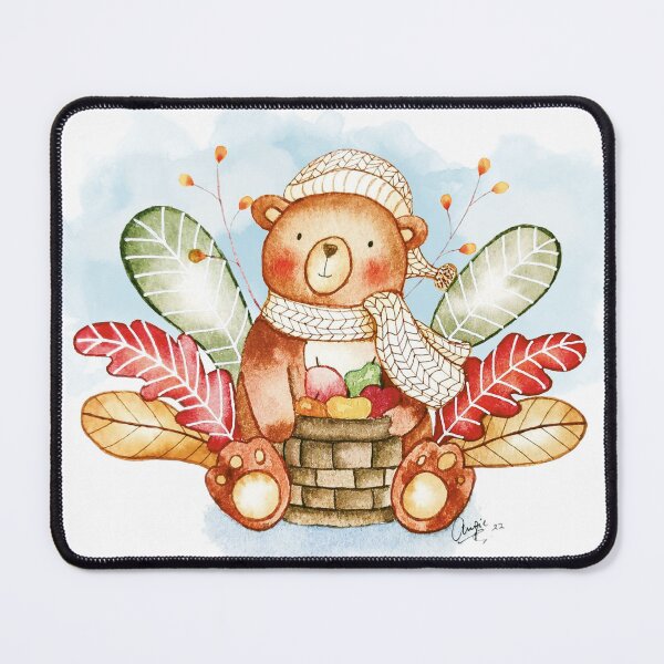 Item preview, Autumn Bear and Leaves designed and sold by coolturart.