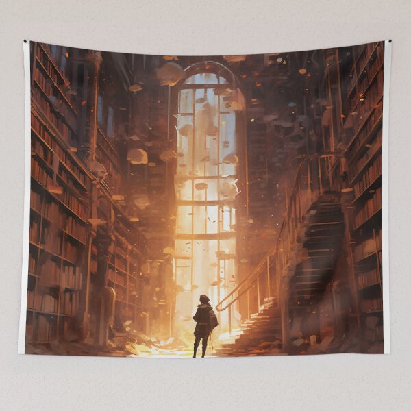 Item preview, Whispers of Destiny: Unveiling Secrets in the Forgotten Library designed and sold by oanaunciuleanu.
