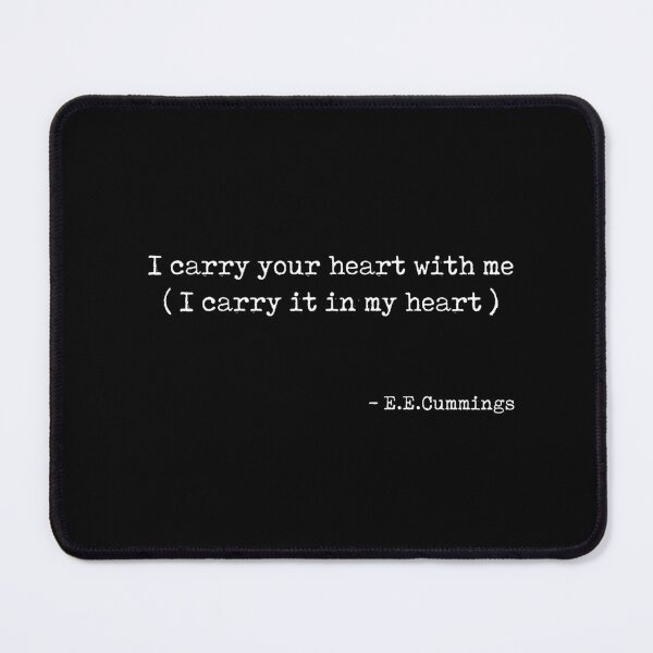 Item preview, I carry your heart with me - E E Cummings Poem - Minimal, Literature Print 2 - Typewriter - Black designed and sold by Studio Grafiikka.