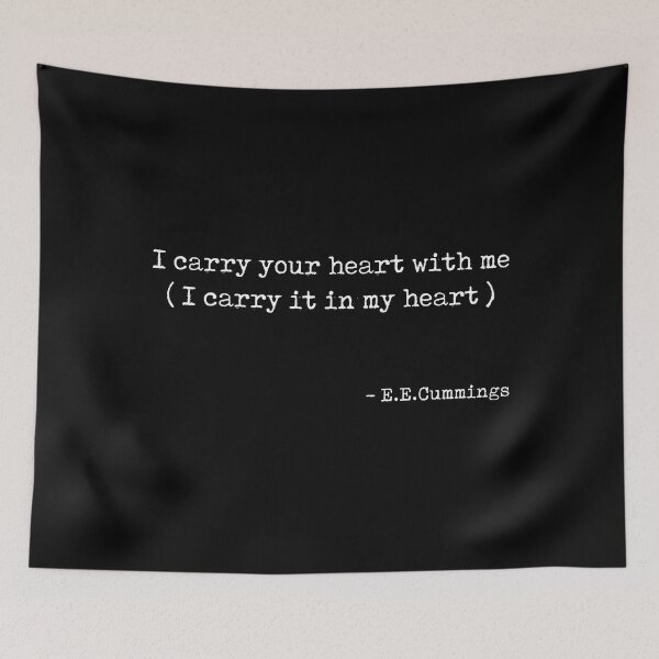 Item preview, I carry your heart with me - E E Cummings Poem - Minimal, Literature Print 2 - Typewriter - Black designed and sold by Studio Grafiikka.