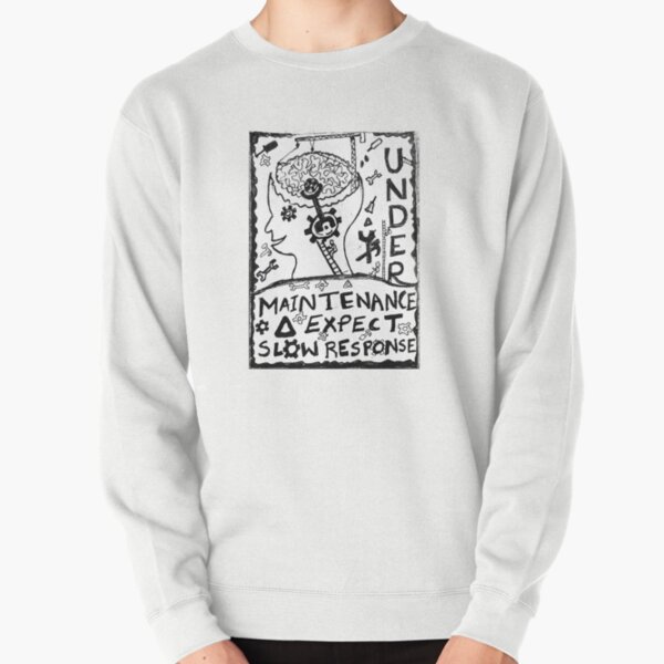 Item preview, Brain Under Maintenance expect slow response designed and sold by DoodleManArt.