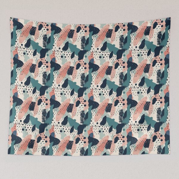 Item preview, Blue & Pink Pastel Abstract Seamless Pattern designed and sold by Sturdust.
