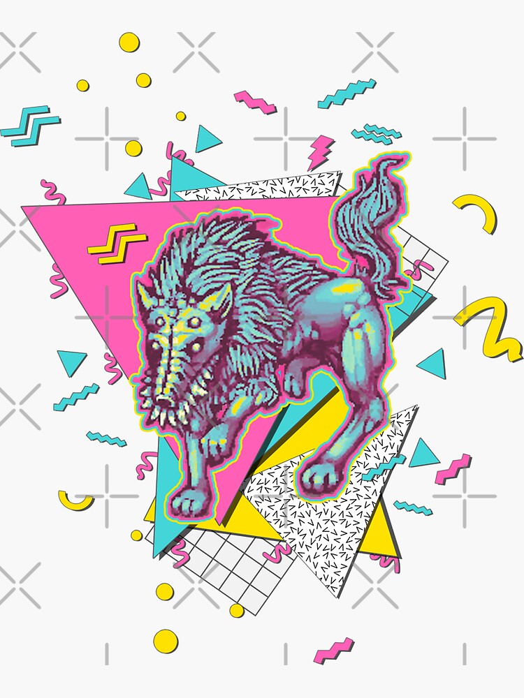 Moonless - Fear and Hunger *90s graphic design*" Sticker for Sale by Carryneon