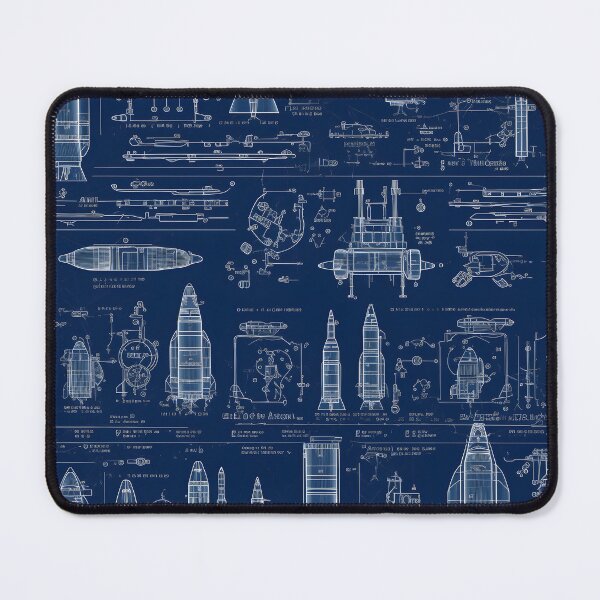 Item preview, Rocket Parts Blueprints - Seamless designed and sold by GalacticLabs.