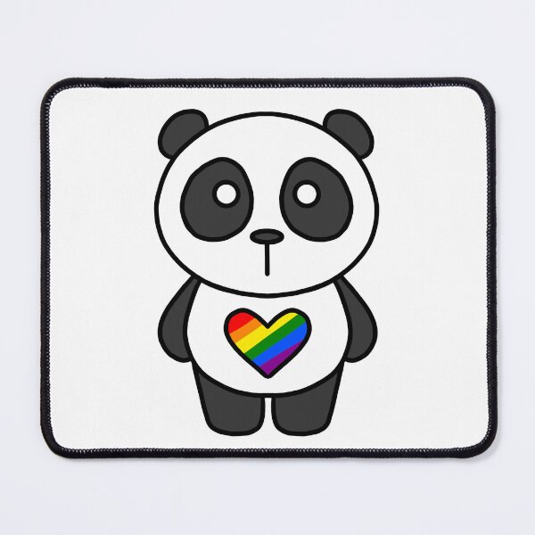 Item preview, Pride Panda with Pride Flag Heart designed and sold by Amanda Roos.