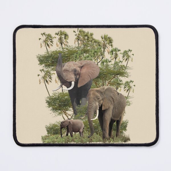 Item preview, Elephants with doum palms and acacias in Africa designed and sold by TShirtsundMehr.