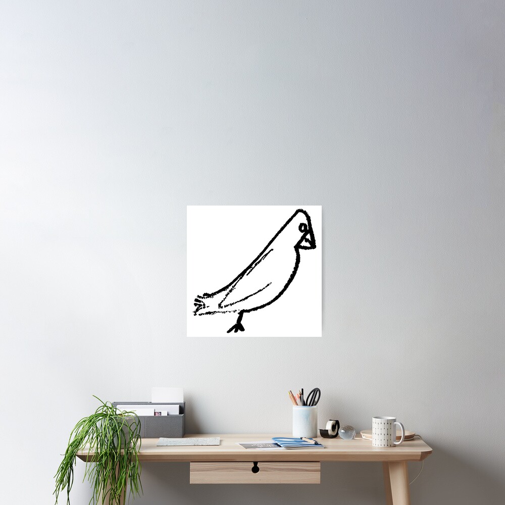 stick figure bird drawing