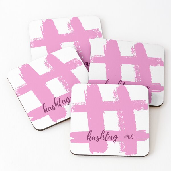 Item preview,  PINK HASHTAG SIGN AND PURPLE HASHTAG ME: designed and sold by coffeeflavour.
