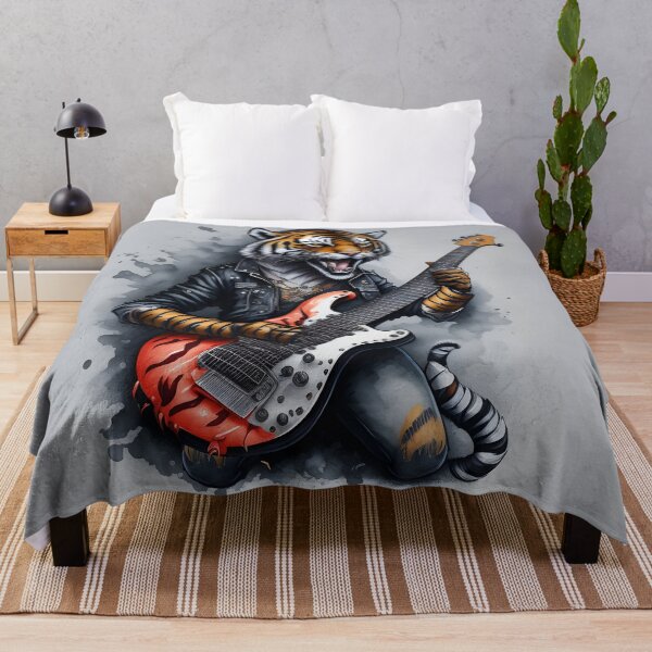 Item preview, Rock Tiger Unleashes His Musical Fury With A Roaring Guitar designed and sold by The Animal Stuff.