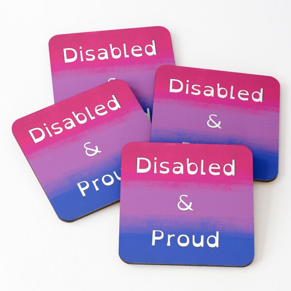 Item preview, Disabled & Proud - Bi Pride  designed and sold by CripRevolution.