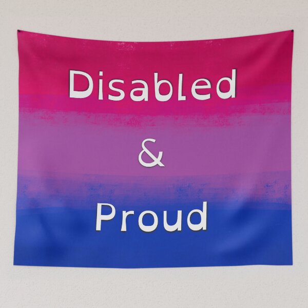 Item preview, Disabled & Proud - Bi Pride  designed and sold by CripRevolution.