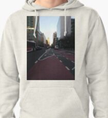 Street, City, Buildings, Photo, Day, Trees Pullover Hoodie