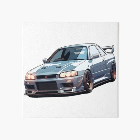 Nissan Skyline GTR R34 Sitting Pretty Art Board Print
