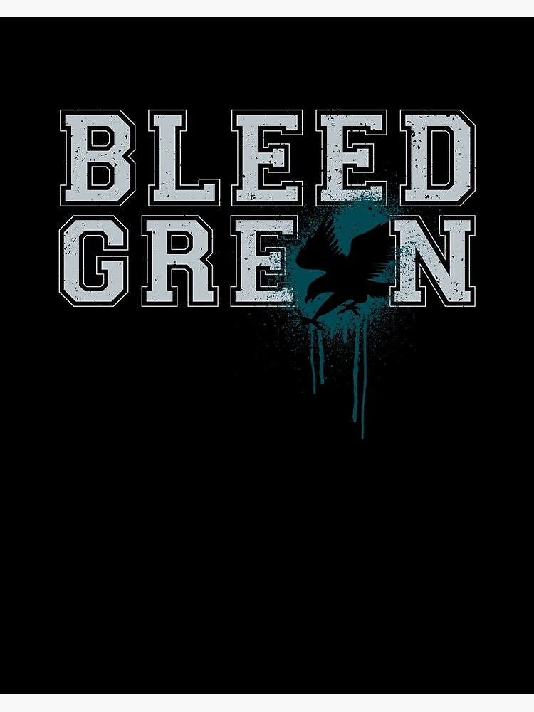 Bleed Green Philadelphia Eagles Football Fly Eagles Fly Tee | Art Board  Print