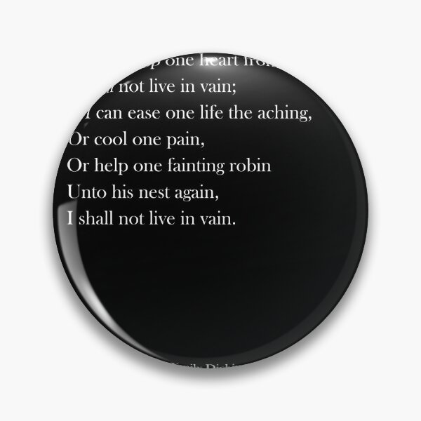 Artikelvorschau, If I can stop one heart from breaking - Emily Dickinson - Literature - Minimal Print - Black entworfen und verkauft von Studio Grafiikka.
