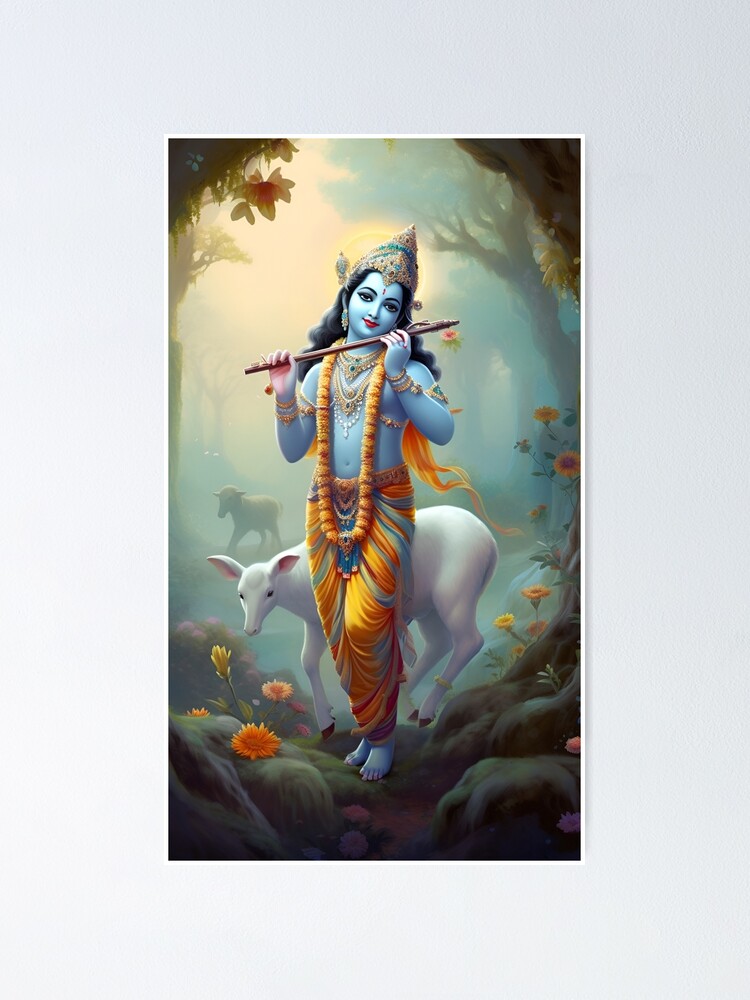 "Lord Krishna" Poster for Sale by Instine Issac Redbubble