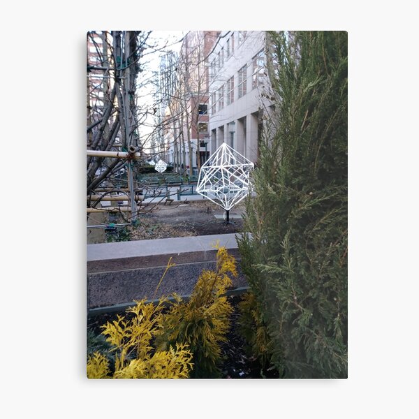 Street, City, Buildings, Photo, Day, Trees Metal Print