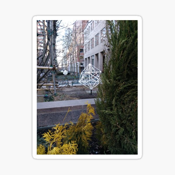 Street, City, Buildings, Photo, Day, Trees Sticker