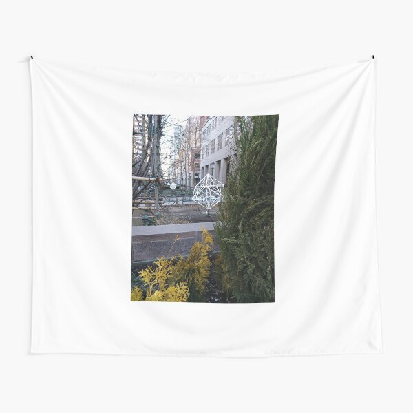 Street, City, Buildings, Photo, Day, Trees Tapestry