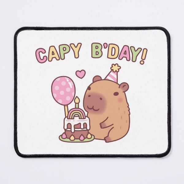 Item preview, Cute Capybara Rainbow Birthday Cake Capy Bday designed and sold by rustydoodle.