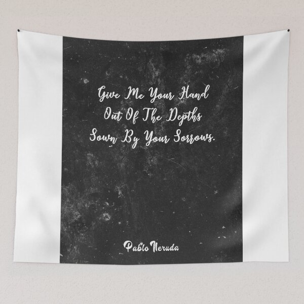 Item preview, Give me your hand - Pablo Neruda - Typographic Quote Print 03 designed and sold by Studio Grafiikka.