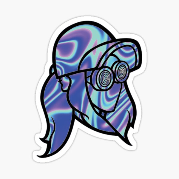 Blue Rezz Head Sticker