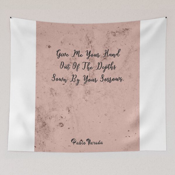 Item preview, Give me your hand - Pablo Neruda - Typographic Quote Print 02 designed and sold by Studio Grafiikka.