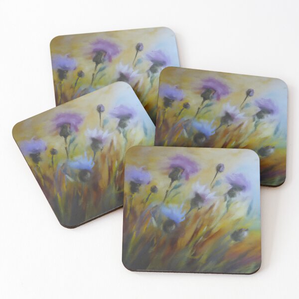 Item preview,  Scottish Thistle Flower of Scotland Impressionist Painting designed and sold by druidwolfart.