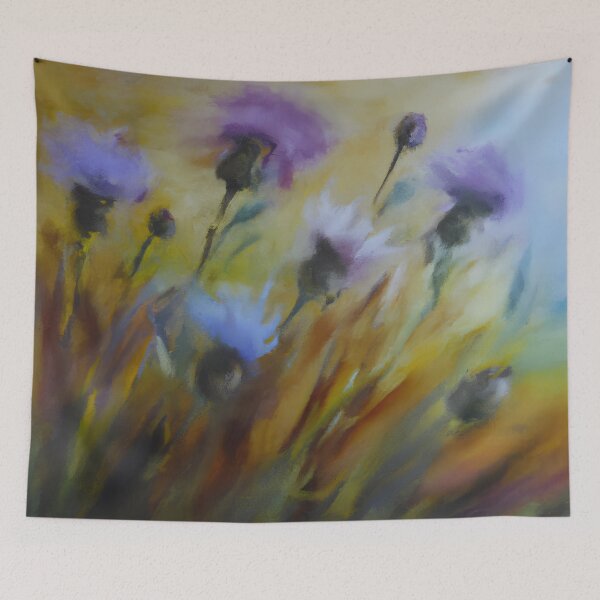 Item preview,  Scottish Thistle Flower of Scotland Impressionist Painting designed and sold by druidwolfart.