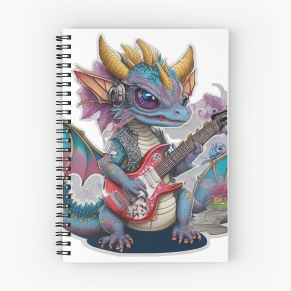 Item preview, Adorable kimono-clad dragon guitarist rocking the stage sticker and more. designed and sold by mefirefire.