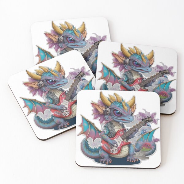 Item preview, Adorable kimono-clad dragon guitarist rocking the stage sticker and more. designed and sold by mefirefire.