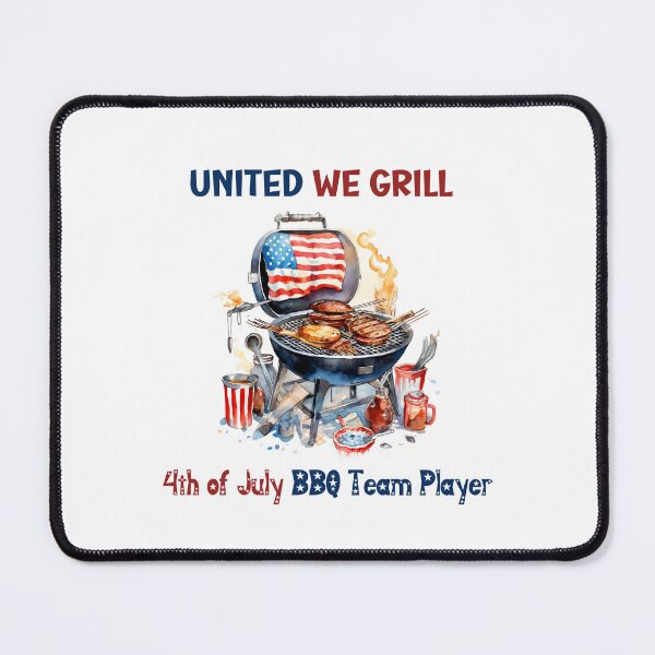 Item preview, "United we Grill 4th of July BBQ Team Player" - 4th of July BBQ Team Apparel designed and sold by Level-Fourty.