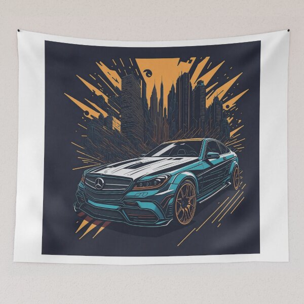 Item preview, Retro Mercedes AMG C63: Vibrant Vector Artwork for T-Shirt designed and sold by RedArtG09.